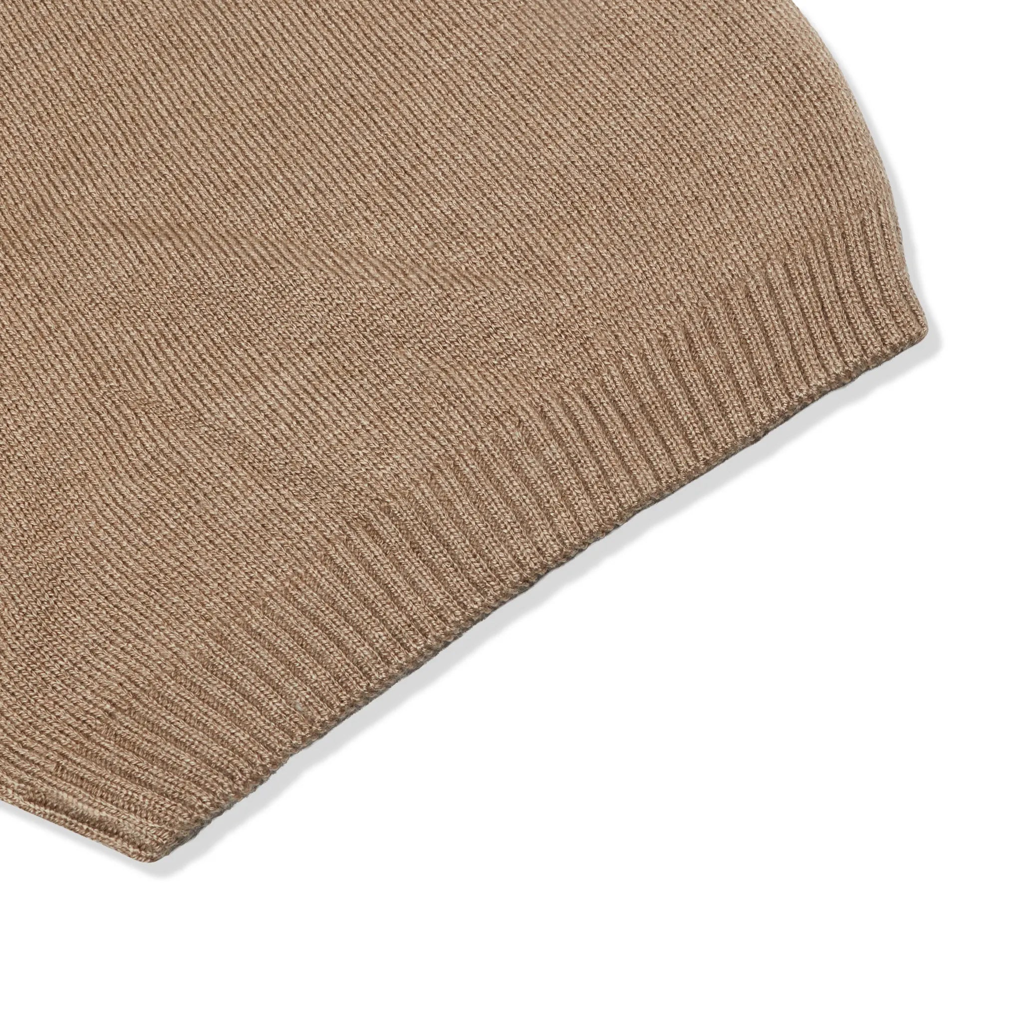 Detailed View of Be Gentle Half Zip Beige Polo Shirt